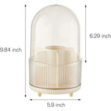 Makeup Brush Holder with Lid,360° Rotating Makeup Organizer