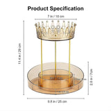 Crown Rotating Makeup & Perfume Organizer Stand