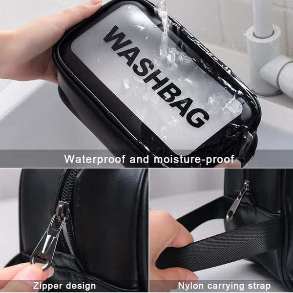 3-Piece Waterproof Travel Toiletry & Cosmetic Bag Set