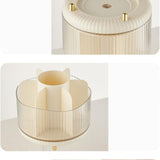 Makeup Brush Holder with Lid,360° Rotating Makeup Organizer