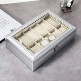Leatherette Watch Organizer Box 12-slot