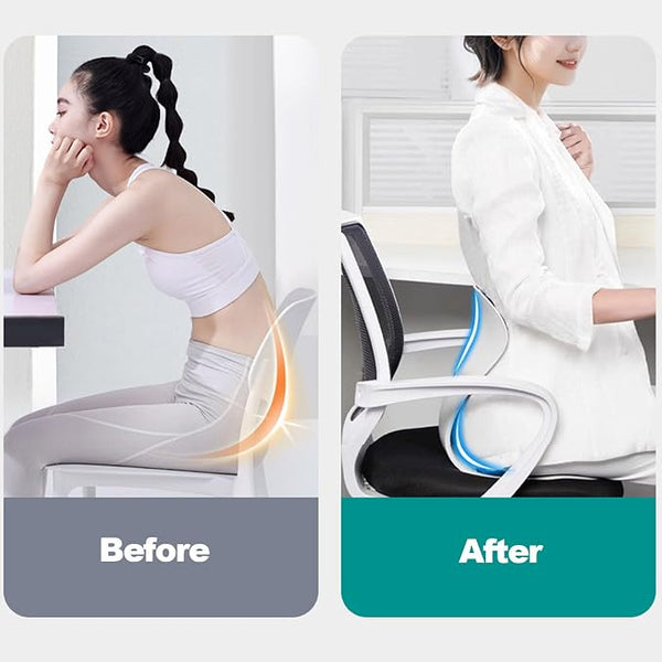 Foldable Lumbar Back Support Seat Cushion