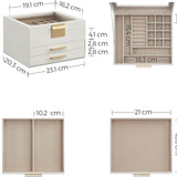 Leatherette Jewelry Organizer Box With 3-Tier