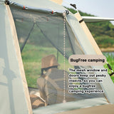 Automatic Pop-Up  Family Camping Tent with Sun Shade Canopy 210*210*140cm