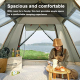 Automatic Pop-Up  Family Camping Tent with Sun Shade Canopy 210*210*140cm