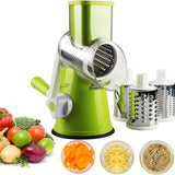 3-in-1 Multifunctional Rotary Vegetable Cutter & Drum Grater