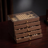 5-Tier Wooden Jewelry Organizer Box