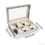 Leatherette Watch Organizer Box 12-slot