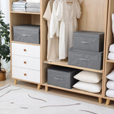Collapsible Fabric Storage Box with Velcro Lid & Sturdy Bottom Insert