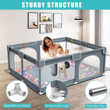 Portable baby playpen with balls 150*180cm,Anti-Slip Play Yard For Toddlers