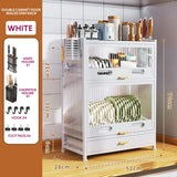 Multi-functional Dish Drying Cabinet Rack with Double Doors