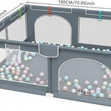 Portable baby playpen with balls 150*180cm,Anti-Slip Play Yard For Toddlers