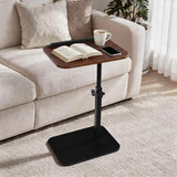 C Shaped Side Table Adjustable Height, 360°