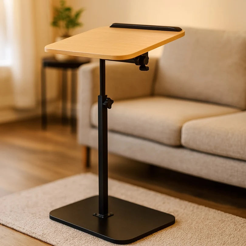 C Shaped Side Table Adjustable Height, 360°
