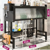 Dish Rack with Cover - Over The Sink Kitchen Dish Drying Rack