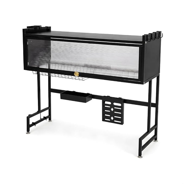 Dish Rack with Cover - Over The Sink Kitchen Dish Drying Rack