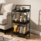 Multipurpose Foldable Storage Trolley with Handle