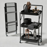 Multipurpose Foldable Storage Trolley with Handle