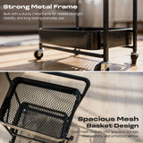 Multipurpose Foldable Storage Trolley with Handle