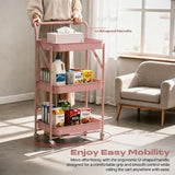 Multipurpose Foldable Storage Trolley with Handle