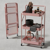 Multipurpose Foldable Storage Trolley with Handle