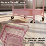 Multipurpose Foldable Storage Trolley with Handle