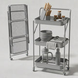 Multipurpose Foldable Storage Trolley with Handle