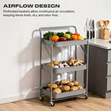 Multipurpose Foldable Storage Trolley with Handle