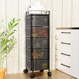 5-TIER MULTIPURPOSE ROTATING SQUARE KITCHEN STORAGE RACK