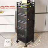 5-TIER MULTIPURPOSE ROTATING SQUARE KITCHEN STORAGE RACK