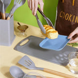 KITCHENWARE SET-19 PCS SILICONE UTENSILS WITH WOODEN HANDLES