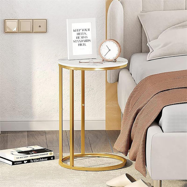 PORTABLE C SHAPED SOFASIDE TABLE
