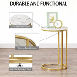 PORTABLE C SHAPED SOFASIDE TABLE