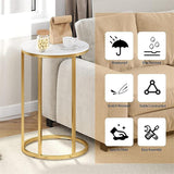 PORTABLE C SHAPED SOFASIDE TABLE