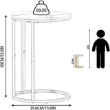 PORTABLE C SHAPED SOFASIDE TABLE