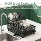 Multifunctional 2-Tier Dish Drying Rack