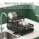Multifunctional 2-Tier Dish Drying Rack