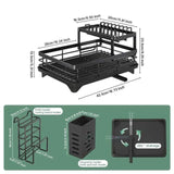 Multifunctional 2-Tier Dish Drying Rack