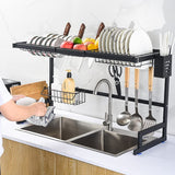 2 TIER OVER-SINK DISH DRYING KITCHEN RACK