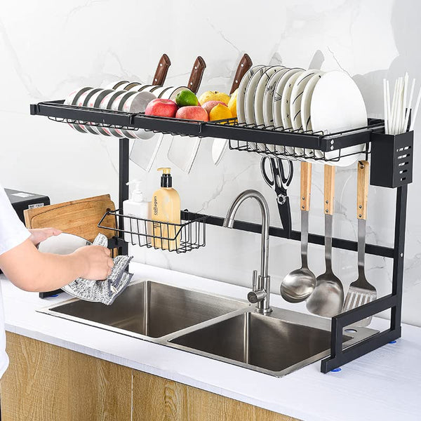 2 TIER OVER-SINK DISH DRYING KITCHEN RACK