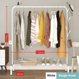 MULTIPURPOSE SINGLE POLE CLOTH HANGER WITH HOOKS