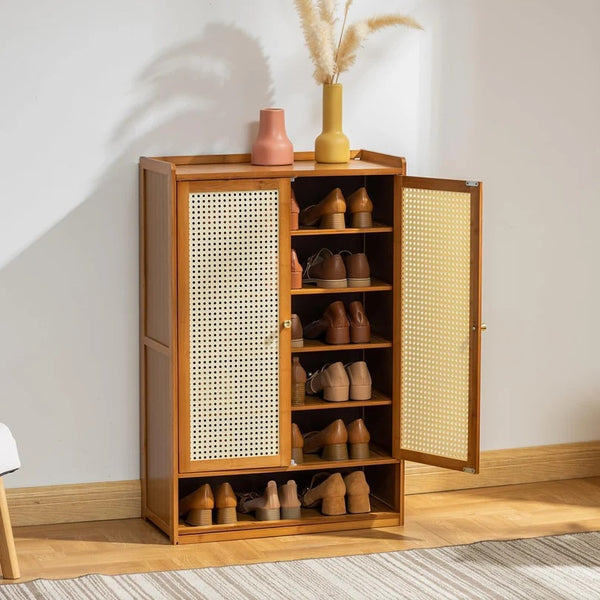 Multi-Layer Wooden  Shoe Storage Organizer Rack 6 Layer