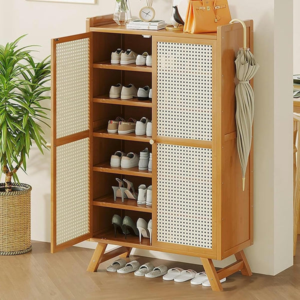 Multi-Layer Wooden Large Shoe Storage Organizer Rack 6 Layer