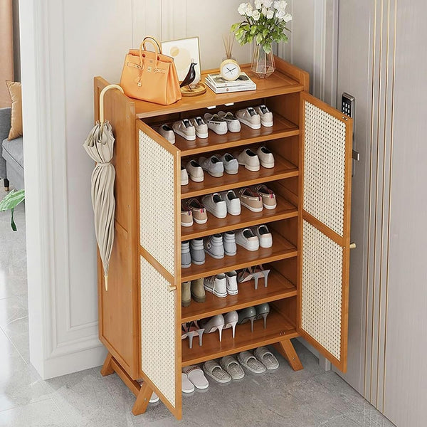 Multi-Layer Wooden Large Shoe Storage Organizer Rack 6 Layer
