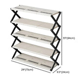 Foldable X-Shaped Multi-Layer Shoe Rack