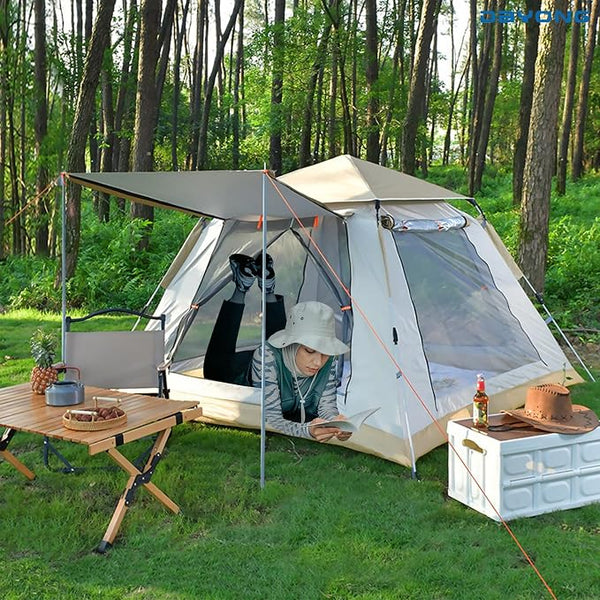 Automatic Pop Up Camping Tent with Sun Shade Canopy 2.1*2.1m