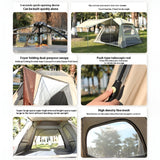 Premium 3-in-1 Outdoor Family Camping Tent with Extended Sun Shade Awning