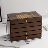 5-Tier Wooden Jewelry Organizer Box