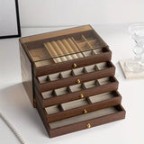 5-Tier Wooden Jewelry Organizer Box