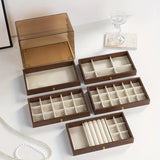 5-Tier Wooden Jewelry Organizer Box